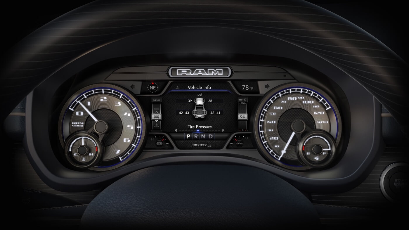 Tableau indicateur de vitesse du Ram Chassis Cab.