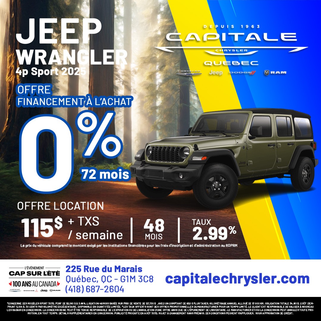 Jeep Wrangler Sport 4 doors
